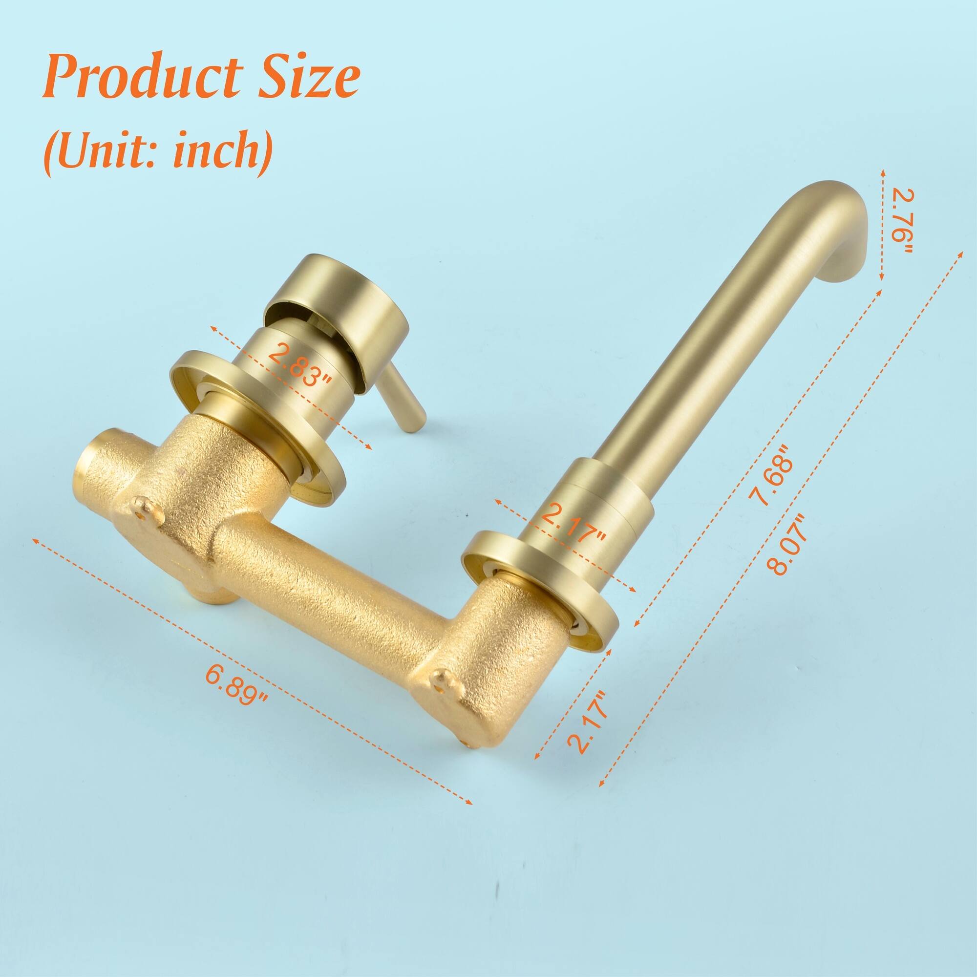 Product Size (Unit: inch)  
2.76"  
2.83"  
2.17"  
7.68"  
8.07"  
6.89"  
2.17"