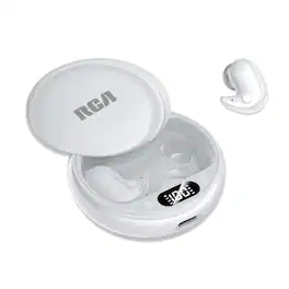 RCA - Wave-80 True Wireless Earbuds, 20H Playtime, Hi-Res Audio, Big Bass - White