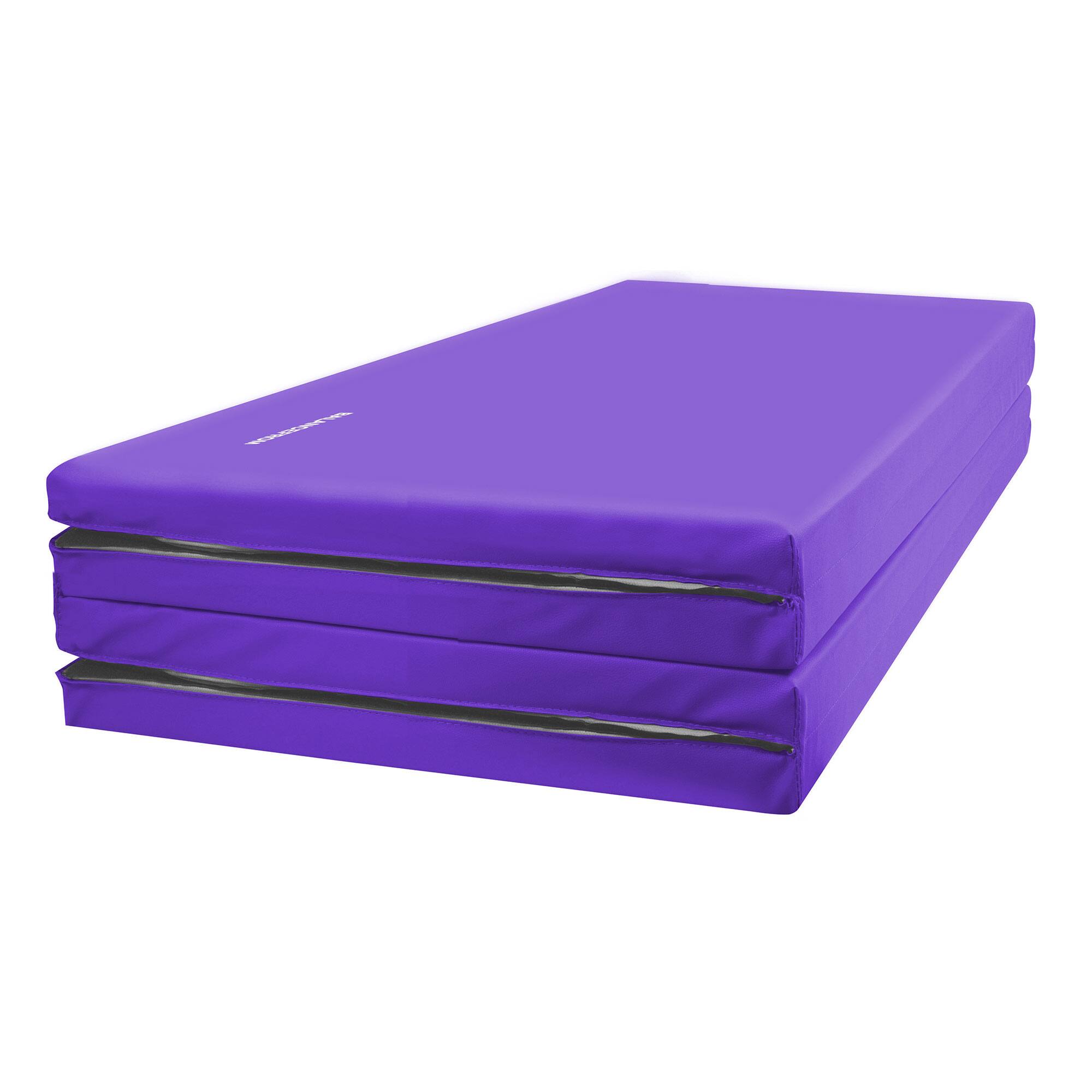 Alt View 8. BalanceFrom Fitness - BalanceFrom 4' x 6' x 2" All Purpose Folding Fitness Gymnastics Gym Mat, Purple - Purple.