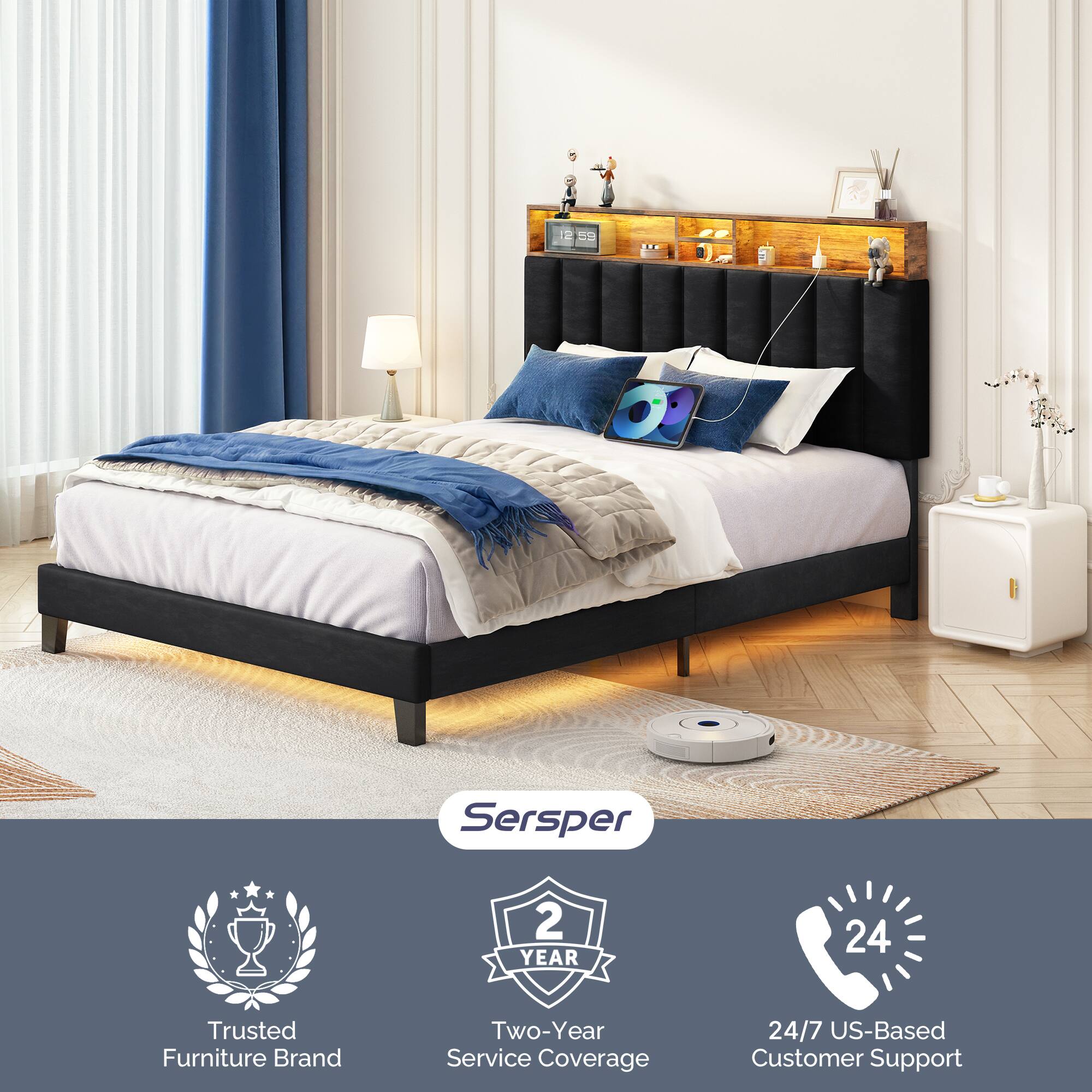 Sersper  
2 YEAR  
Trusted Furniture Brand  
Two-Year Service Coverage  
24/7 US-Based Customer Support