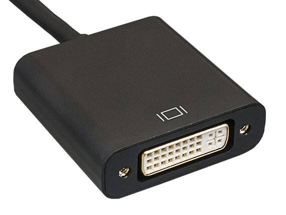 Angle. Cable Leader - DisplayPort Female to Female Coupler, Gold-Plated, Latched - Black.