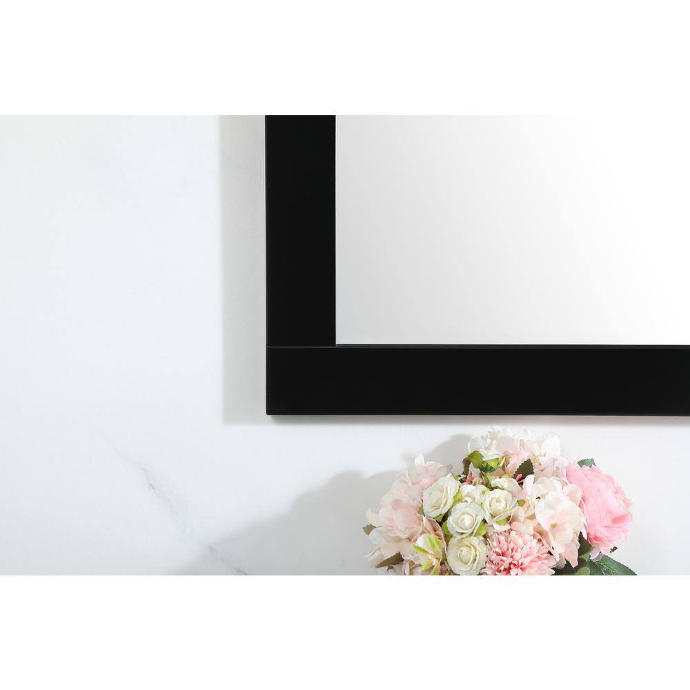 Alt View 3. Elegant Decor - Aqua vanity mirror 60x36 inch in black - Black.
