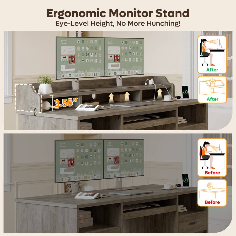 Desk Lockable Monitor Bestier 59