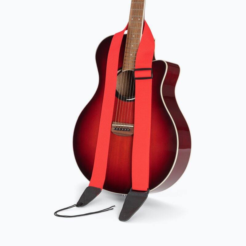 Front. On Stage Stands - On Stage GSA10 Guitar Strap - Black.