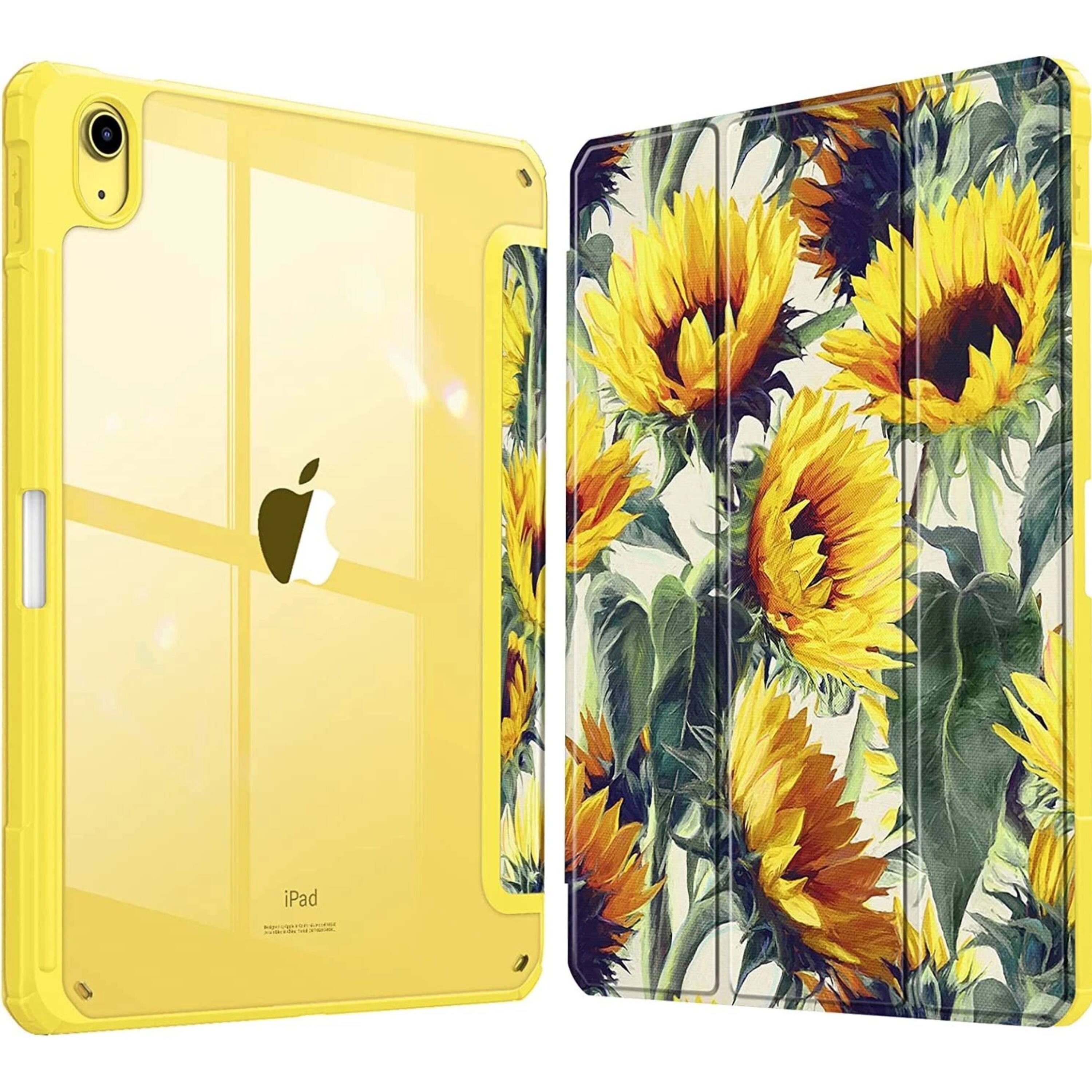 Kitcheniva - Protective Clear Case For iPad (A16) 11th 11” 2025/iPad 10th 2022 Shockproof Cover 10.9” Sunflower - Sunflower Yellow