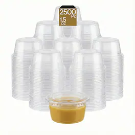 Eco Harmony Products - Portion Cup (PP), 1.5oz, 2500-Pack - Clear