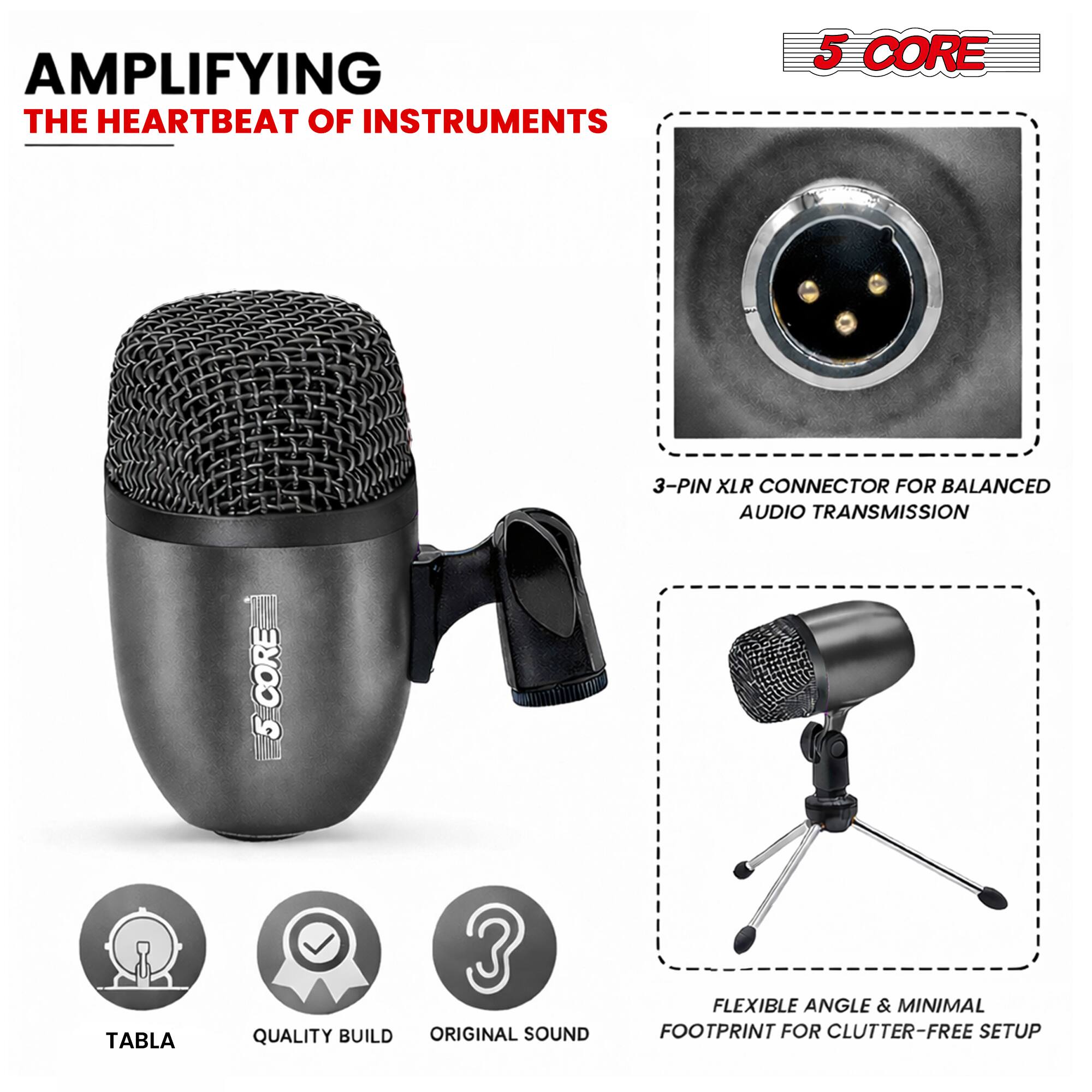 AMPLIFYING THE HEARTBEAT OF INSTRUMENTS

5 CORE

3-PIN XLR CONNECTOR FOR BALANCED AUDIO TRANSMISSION

TABLA

QUALITY BUILD

ORIGINAL SOUND

FLEXIBLE ANGLE & MINIMAL FOOTPRINT FOR CLUTTER-FREE SETUP