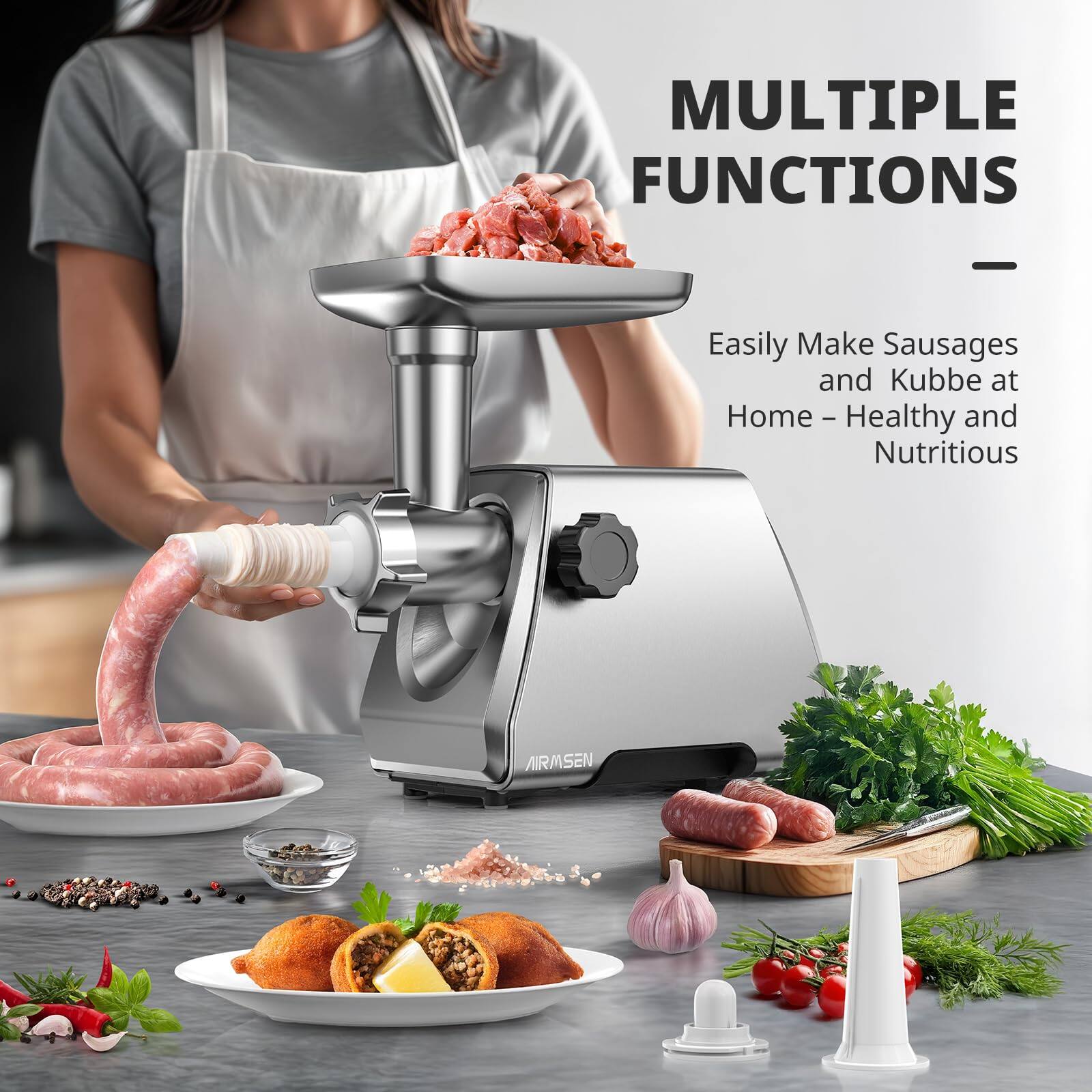 MULTIPLE FUNCTIONS

Easily Make Sausages and Kubbe at Home - Healthy and Nutritious