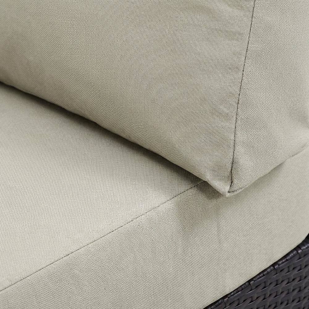 Alt View 1. Outdoor Escape - Outdoor Patio Corner With Cushioned Seating And Armrests For Cozy Outdoor Living - Beige.