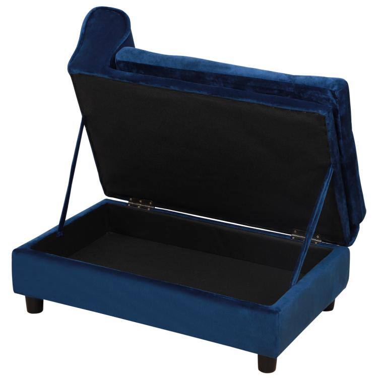 Alt View 10. PULUZ - Pet Sofa Bed Couch with Storage, Pet Sofa for Cats and Small Dogs - Blue.