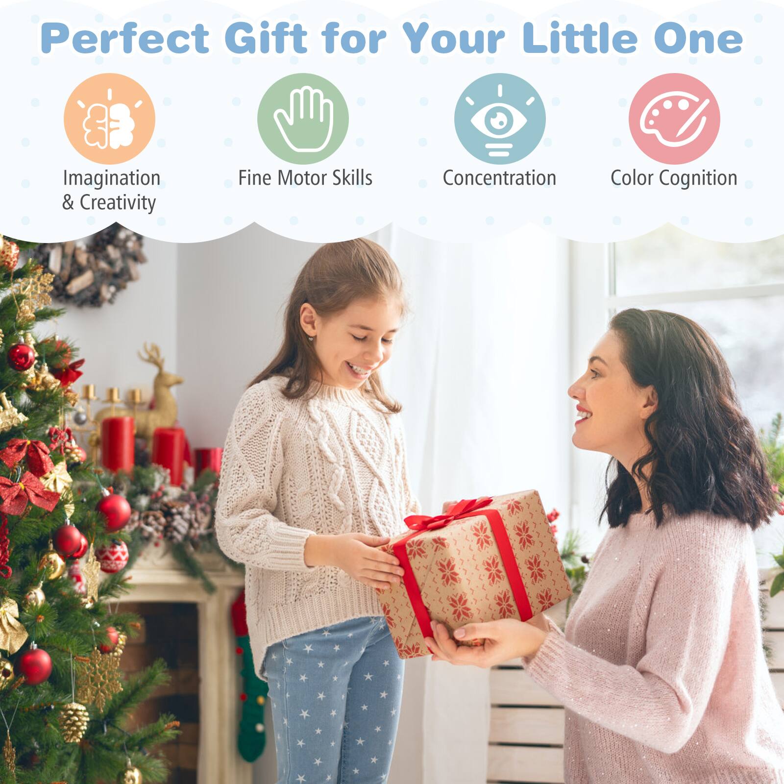 Perfect Gift for Your Little One

- Imagination & Creativity
- Fine Motor Skills
- Concentration
- Color Cognition