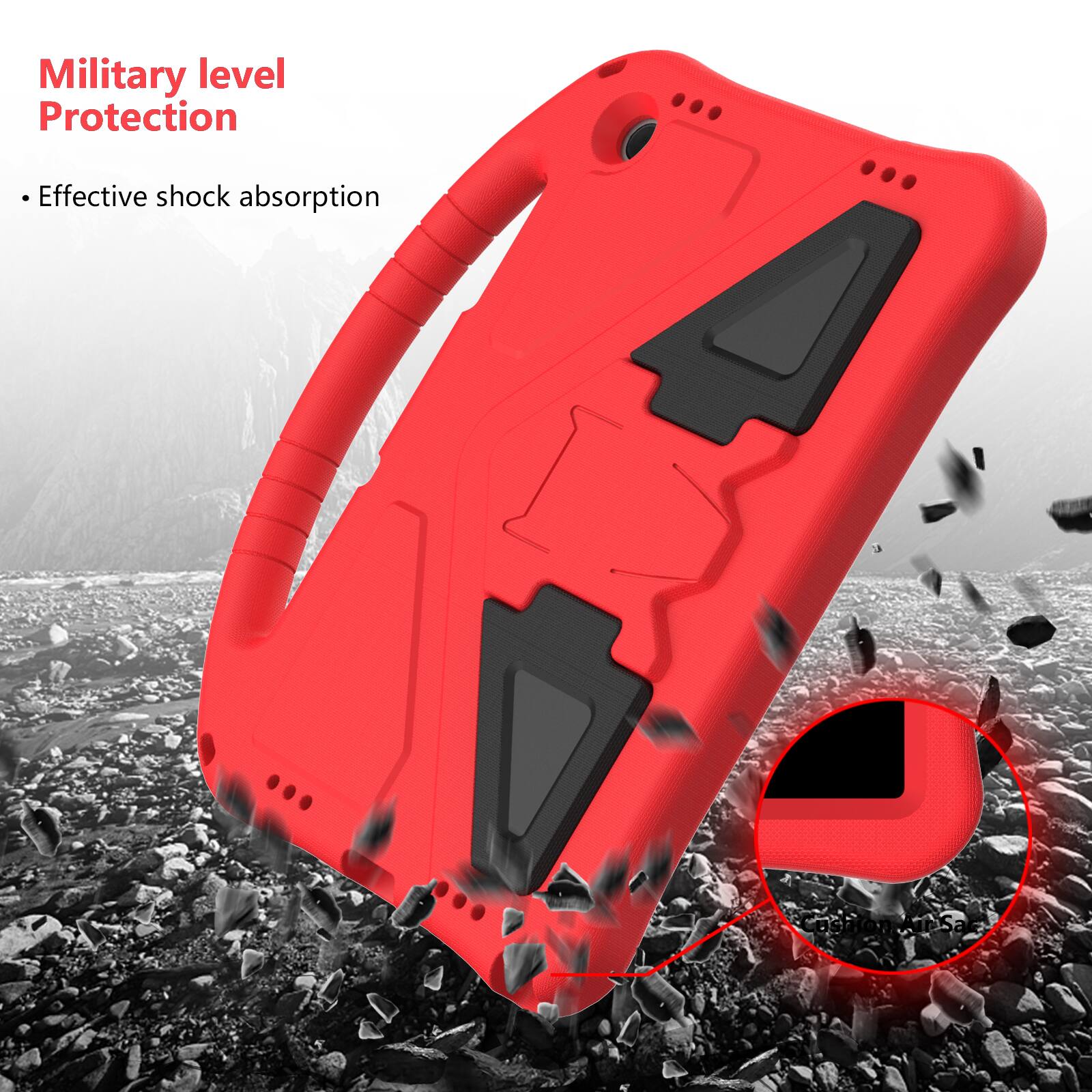 Military level Protection  
- Effective shock absorption
