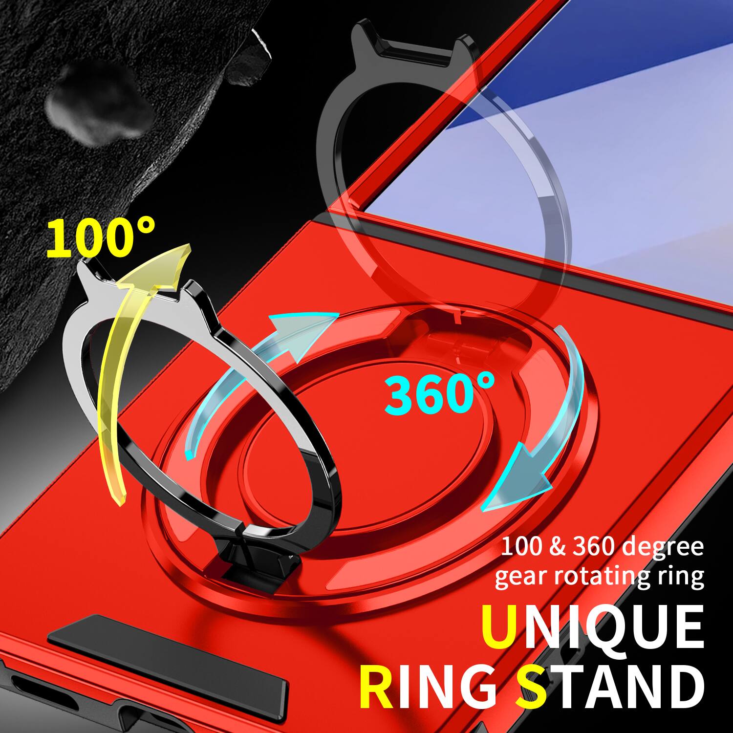 100
360
100 & 360 degree gear rotating ring
UNIQUE RING STAND