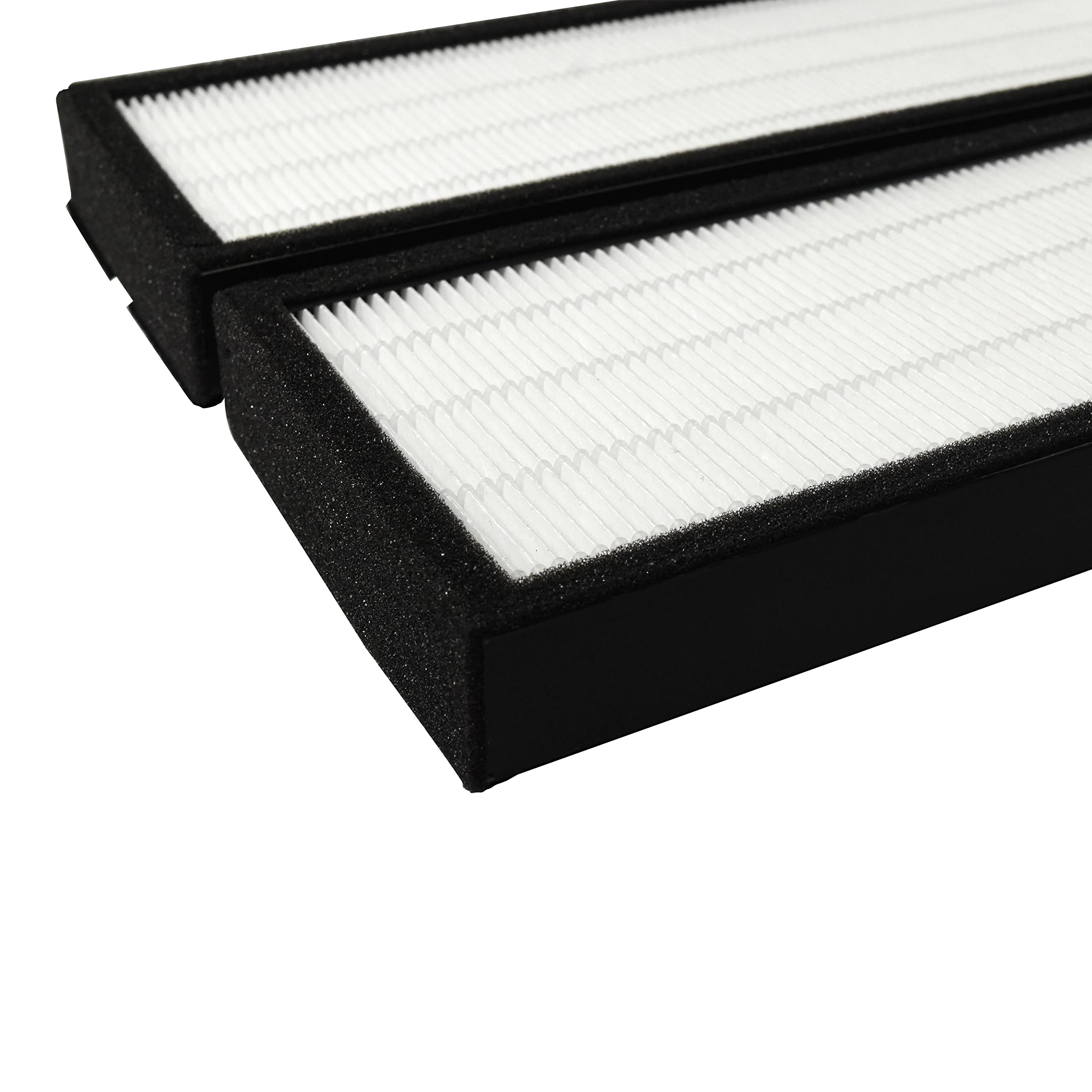 Angle. HQRP - True HEPA Replacement Filter Kit for T500 Tower Air Purifier - 2 HEPA + 2 Carbon Pre-Filter Sheets.