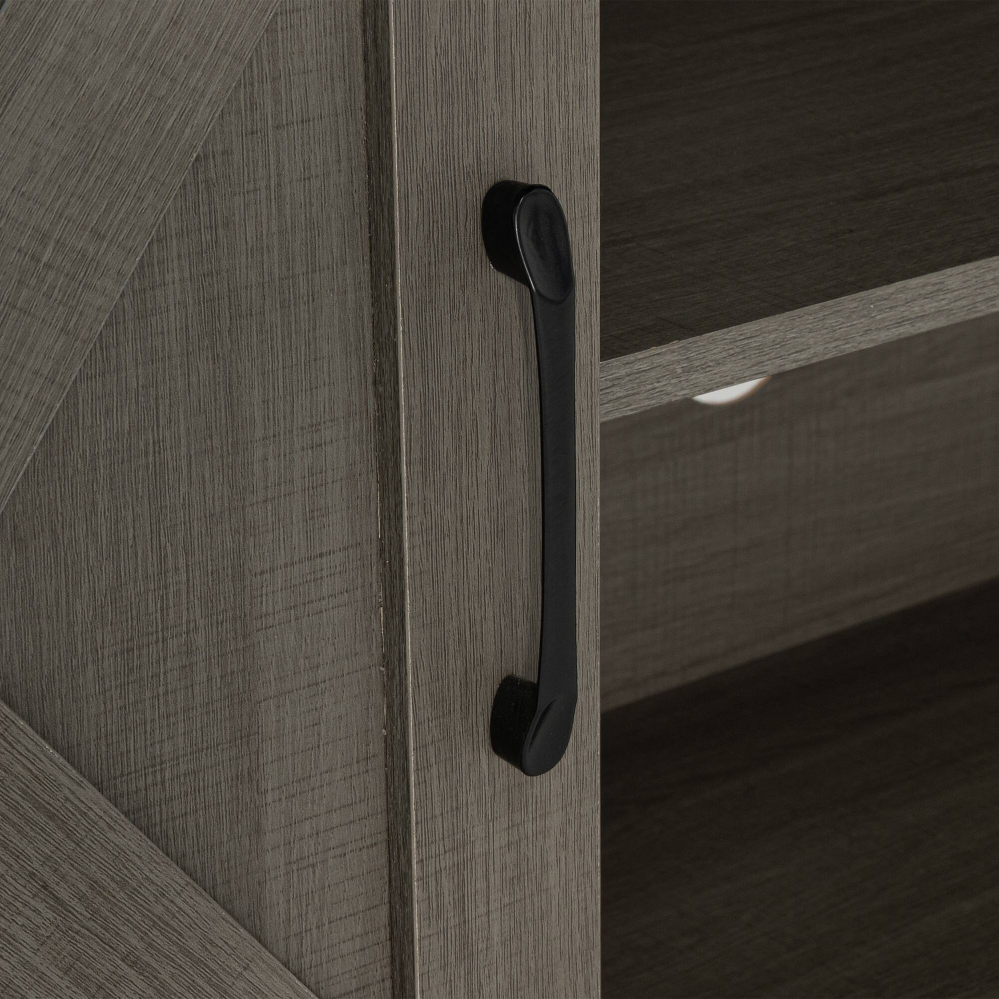 Alt View 8. Vaczon - 56" Farmhouse Tv Stand with Storage and Sliding Barn Doors, Media TV Stand Table for Living Room, Bedroom - Gray.