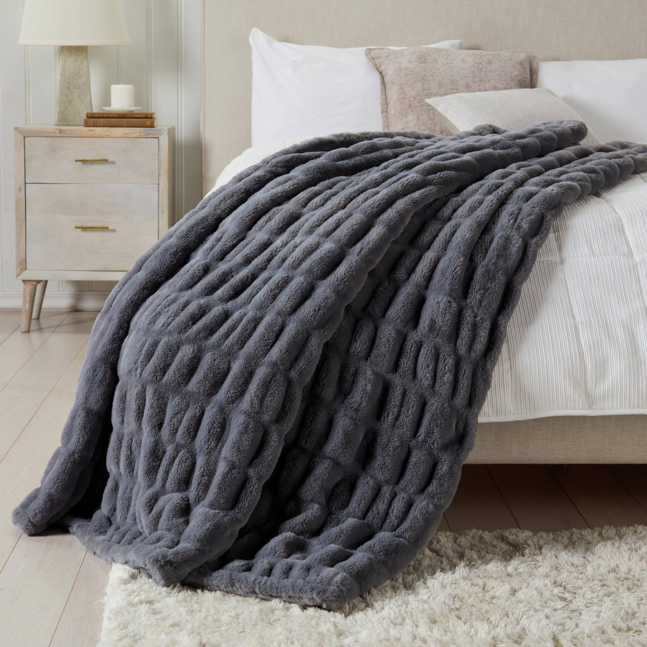 Slate Grey 50" x 60" Throw Blanket