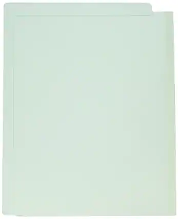 Front. Tops Business Forms - Dual-Tab Pressboard Fastener Folder, 2" Expansion, 2 Fasteners, Letter Size, Light Green Exterior, 25/Box.