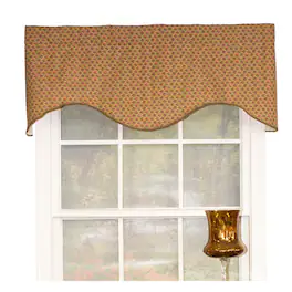 RLF Home - Meadow Cornice 100% Cotton with Fully Lined 3" Rod Pocket Valnance for Windows 50" x 17" - Sage