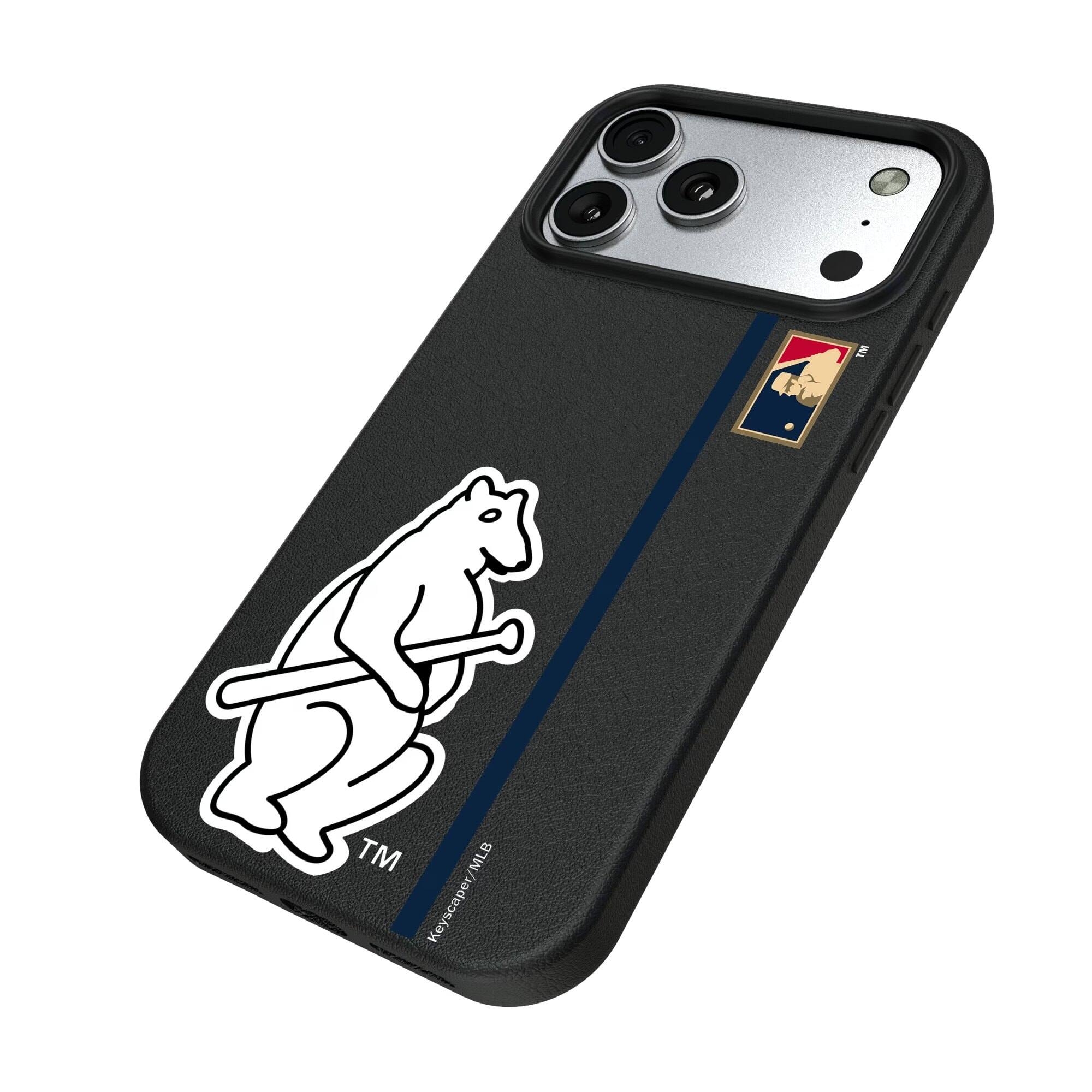 Alt View 1. Keyscaper - Chicago Cubs 1914 Logo iPhone Magnetic Bump Case - 15 - Black.