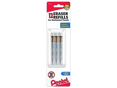 72-IN ERASER 12 REFILLS For Mechanical Pencils  
CLEAN ERASING  
LATEX FREE  
Pentel