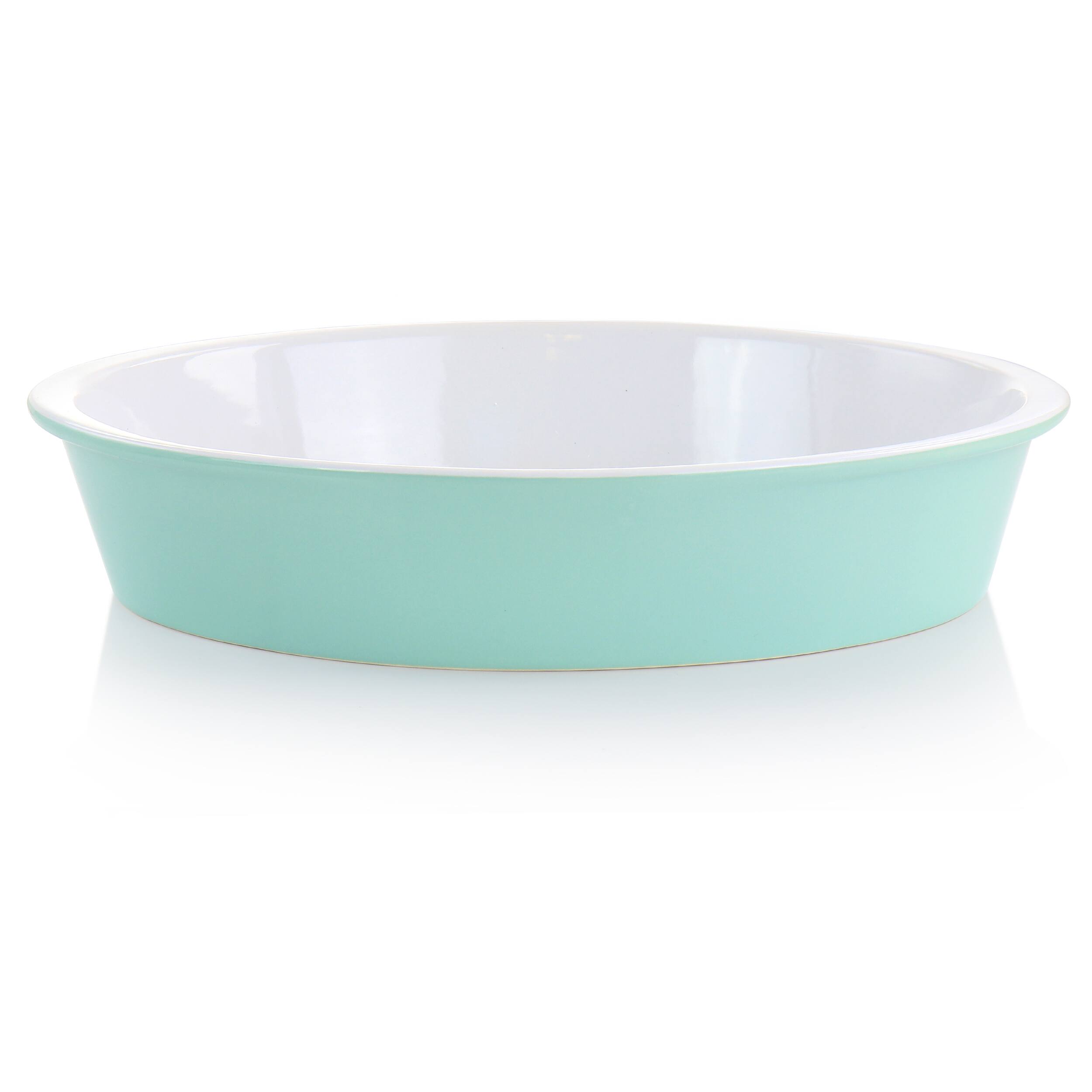 Alt View 1. Martha Stewart - Martha Stewart 13 Inch x 9.5 Inch Stoneware Oval Baker in Mint - Mint.