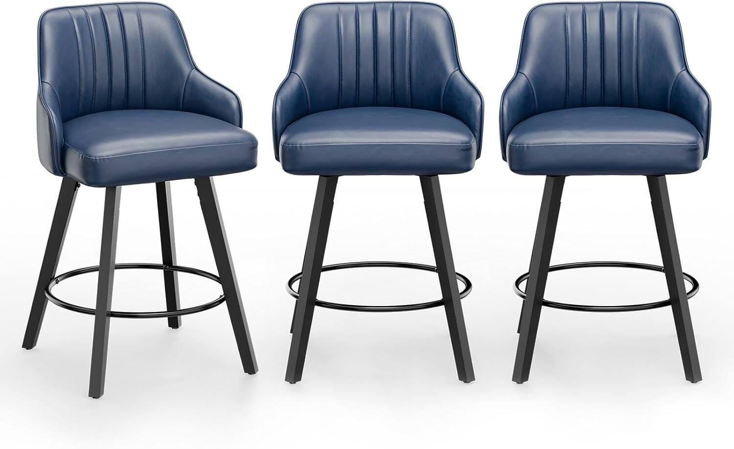 Dark Blue Pu-Set of 3