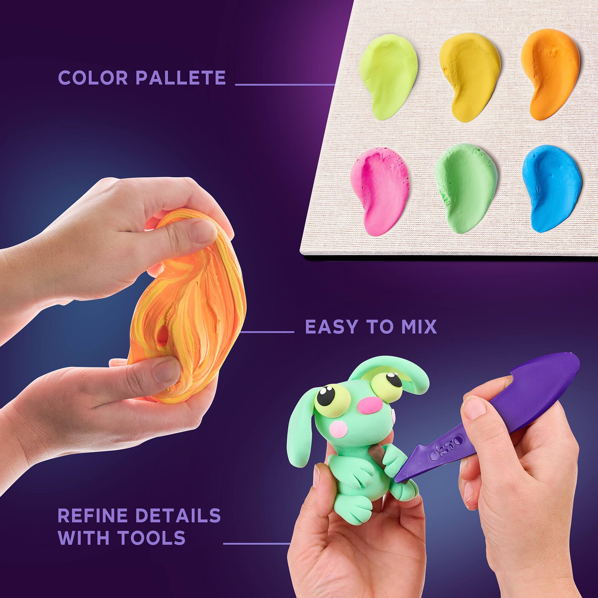 COLOR PALETTE  
EASY TO MIX  
REFINE DETAILS WITH TOOLS