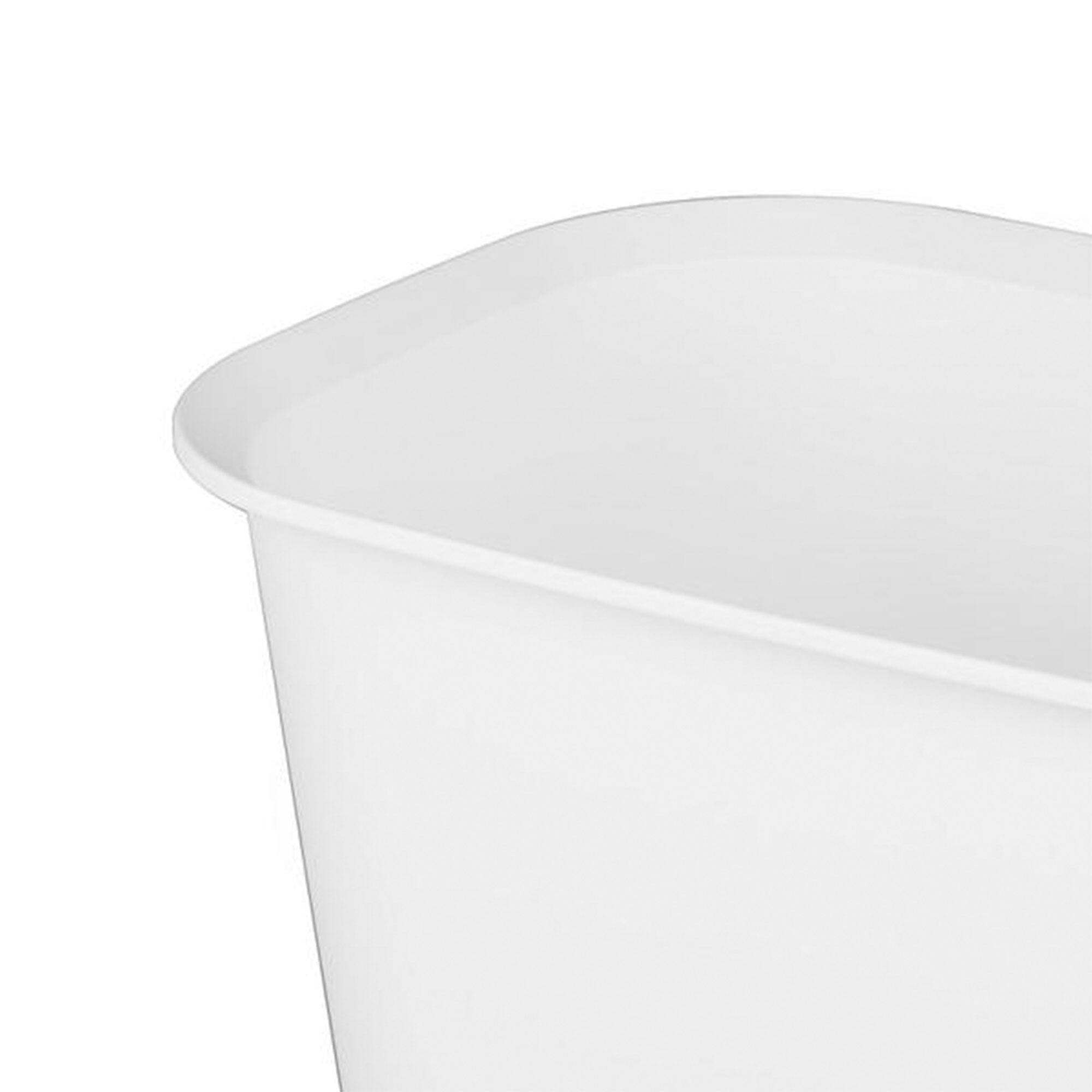 Alt View 3. Sterilite - Sterilite Rectangular Wastebasket 5.5 Gallon Open Top Trash Bin, 6 Pack, White - White.
