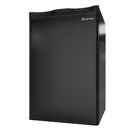Costway - Compact Refrigerator 3.2 Cu. Ft, Mini Fridge with Single Reversible Door, Mechanical Thermostat Control - Black