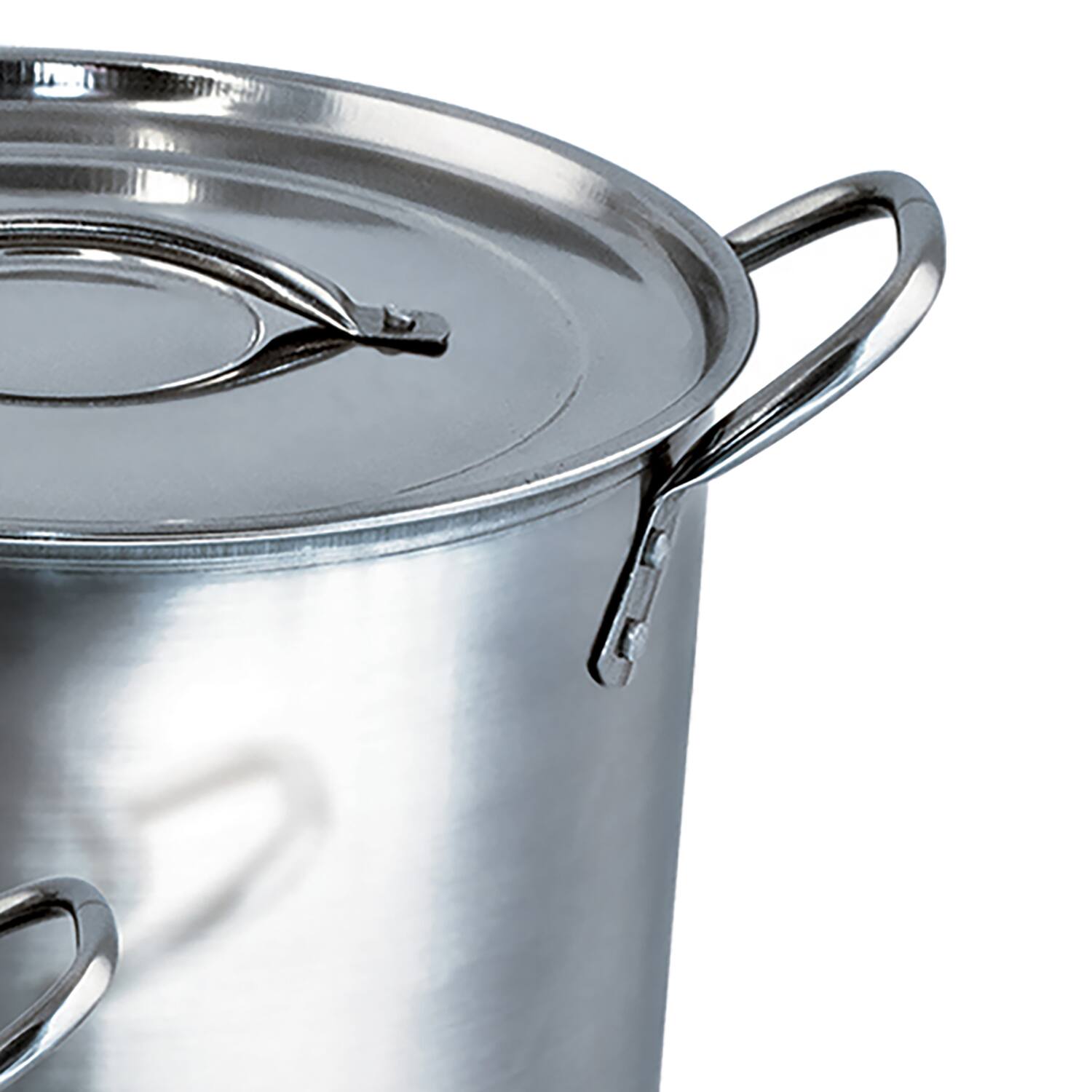 Back. EuroHome - Stainless Steel Stock Pot 4-Piece Set - Steel.
