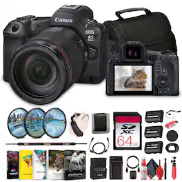 Canon - EOS R5 Mark II Mirrorless Camera with 24-105mm f/4 Lens (6536C012) Bundle