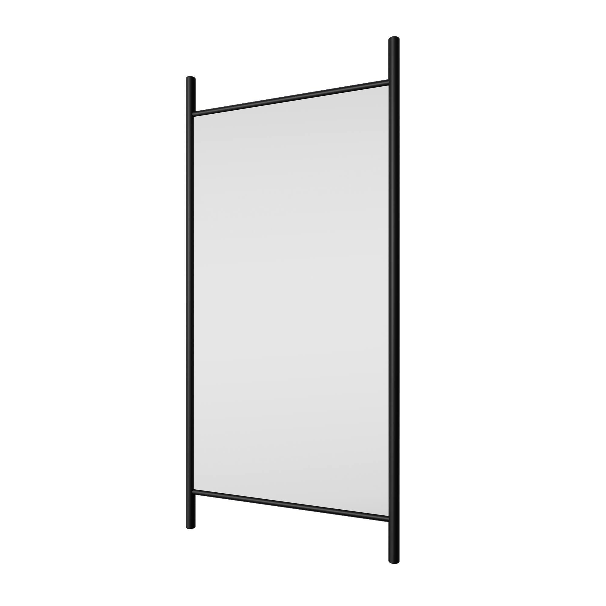 Angle. PexFix - Full Length Mirror 73"x35" Rustic Leaning Ladder Floor Mirror with Wood Frame Dressing Mirror Wall Mounted - Black.
