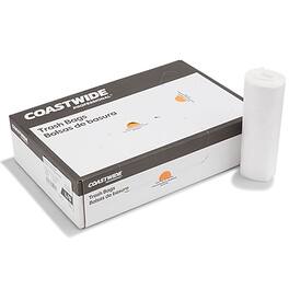 Coastwide Professional - 55-60 Gallon Trash Bag, 38" x 60", High Density, 14 mic, 200 Bags/Box - Natural