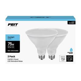 FEIT ELECTRIC - PAR38 E26 (Medium) LED Bulb Daylight 75 Watt Equivalence 2 pk
