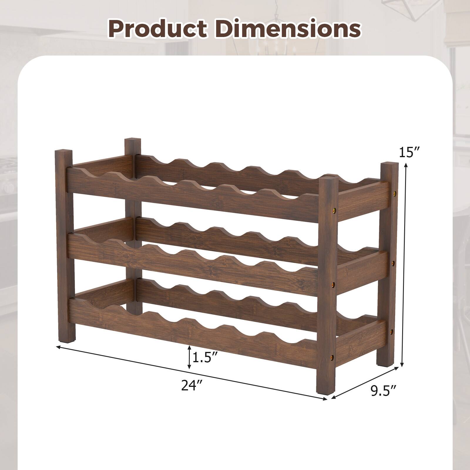 Product Dimensions  
15" x 24" x 9.5"  
Depth: 1.5"