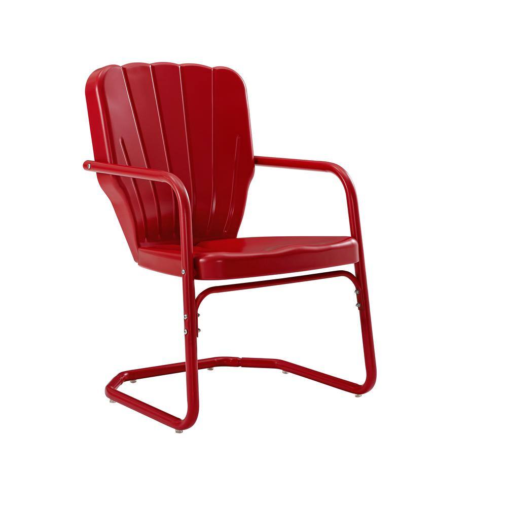 Alt View 4. Crosley Furniture - Ridgeland 2Pc Retro Outdoor Chair Set - 2 Chairs - Bright Red Gloss.