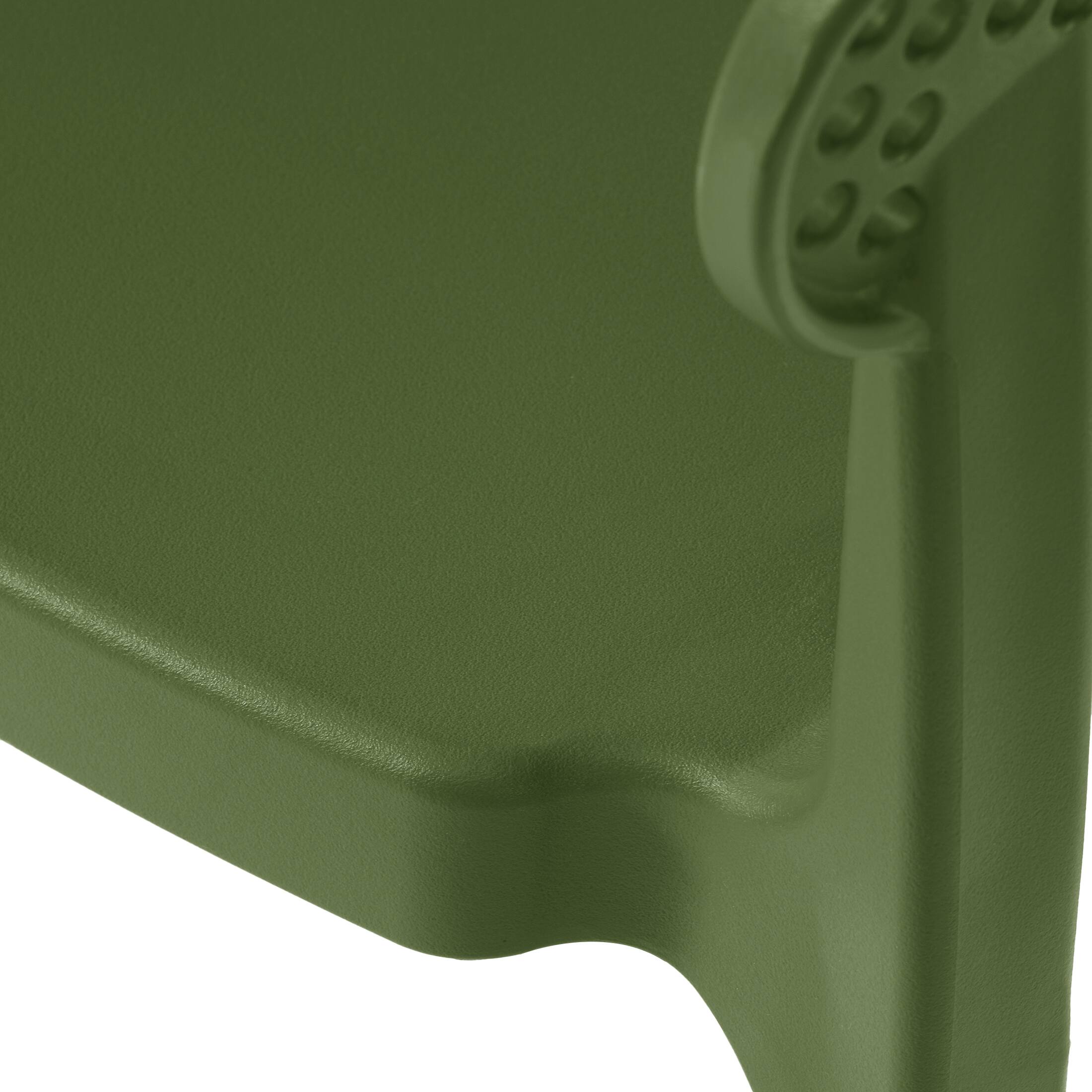 Alt View 6. WestinTrends - WestinTrends Playa 5-Piece Indoor Outdoor Metal Patio Dining Table Set With Stackable Patio Chairs - Olive Green.