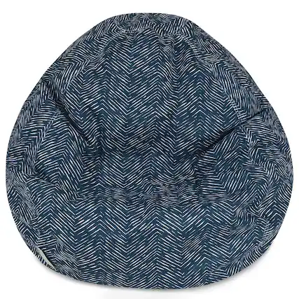 Front. Majestic Home - Large Bean Bag South West Navy Blue - Blue.