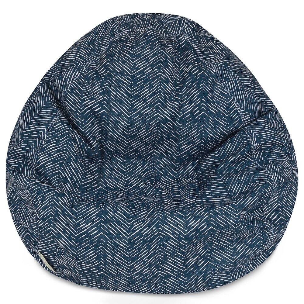Front. Majestic Home - Large Bean Bag South West Navy Blue - Blue.