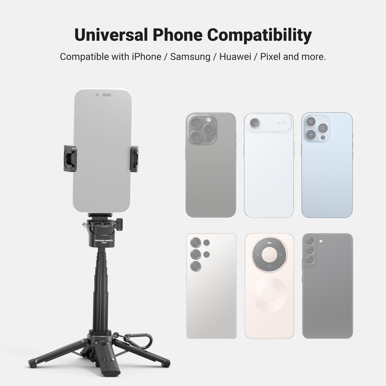 Universal Phone Compatibility  
Compatible with iPhone / Samsung / Huawei / Pixel and more.