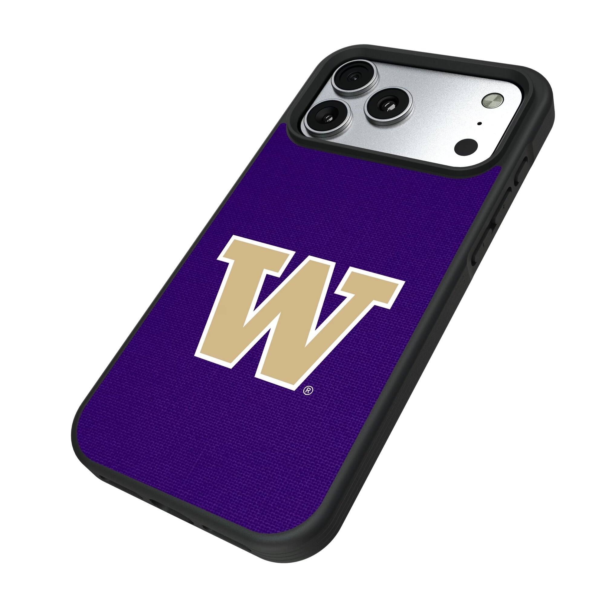 Alt View 1. Keyscaper - Washington Huskies Bump Case with 8.2ft Drop Protection - 13 mini - Multicolor.