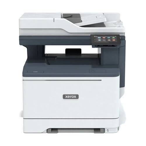 Front. Xerox - C325/DNI Laser Printer - Print - Scan - Copy - Fax - 35 ppm - 1200 dpi - Ethernet - USB - Wireless - Apple AirPrint - Ch - White/Blue.