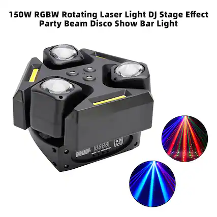150W RGBW Rotating Laser Light DJ Stage Effect Party Beam Disco Show Bar Light