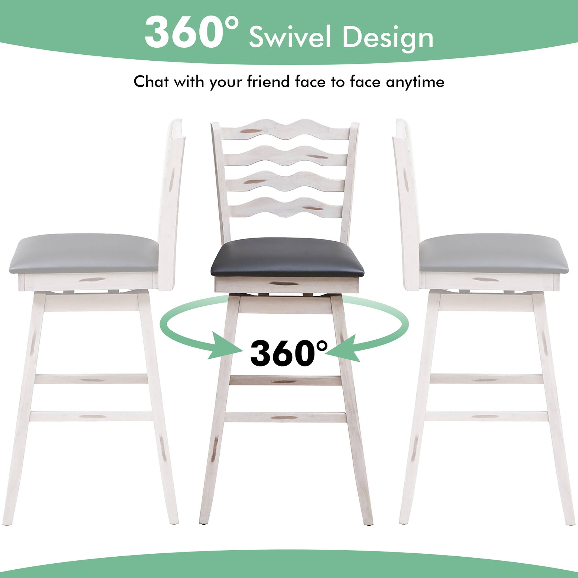 360 Swivel Design Chat with your friend face to face anytime.