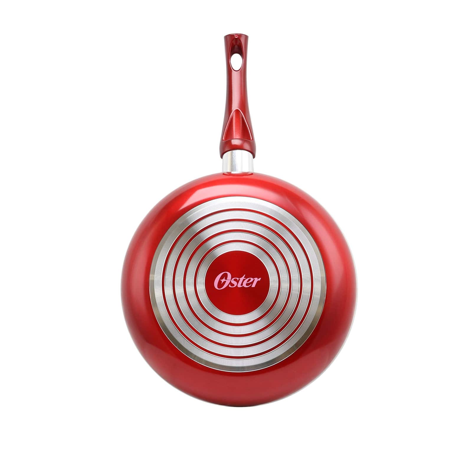 Alt View 1. Oster - Oster Sato 10 Inch Aluminum Frying Pan in Metallic Red - Red.
