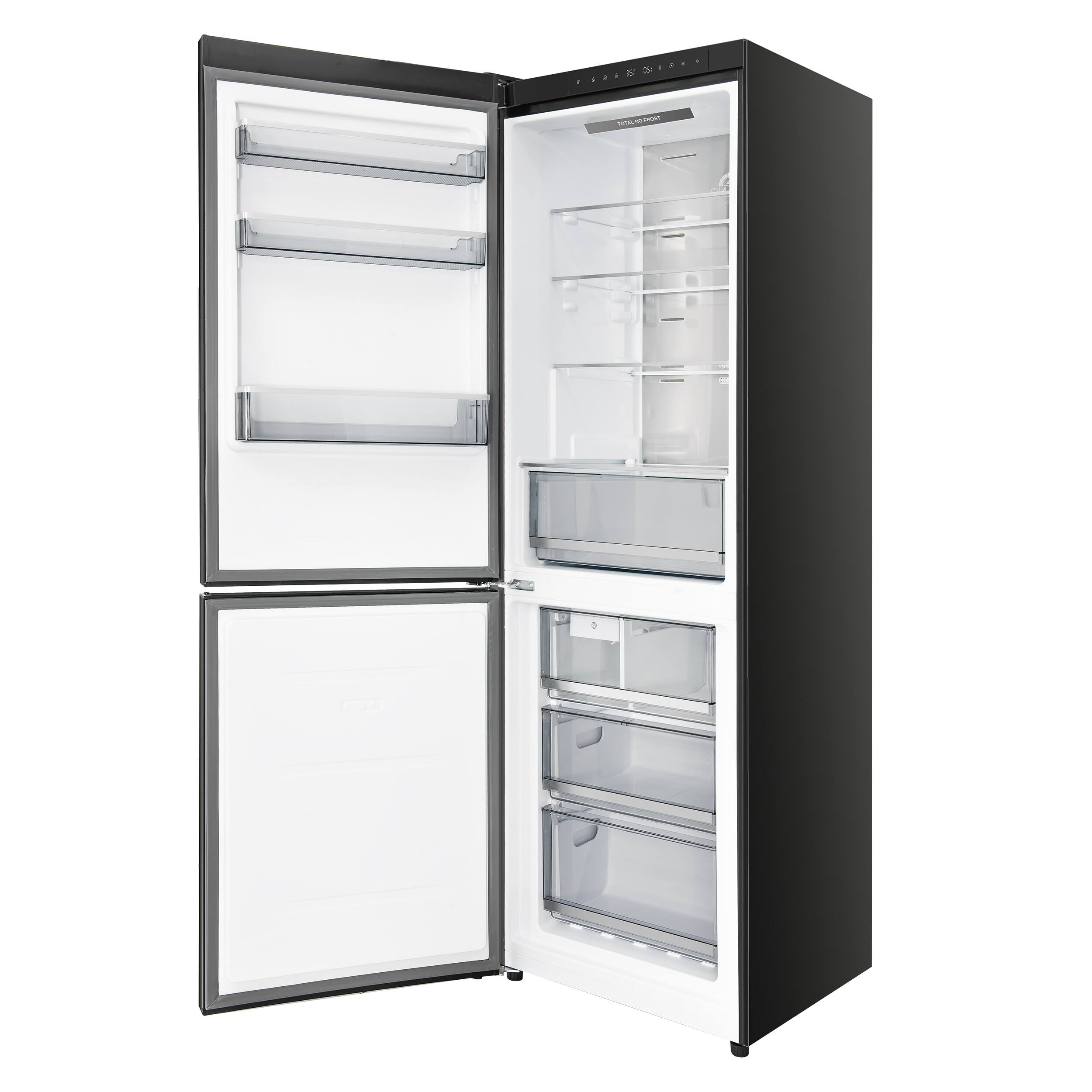 Alt View 2. Forno Appliances - Custodia 10.3 Cu. Ft. 24" Counter-Depth Bottom Freezer Refrigerator with Left-Hinge Door and Total No Frost - Black - Black.