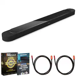 Bose - Lifestyle Ultra Soundbar + 1-Year Extended Warranty Package - Black