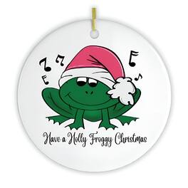 OrnamentallyYou - Singing Frog Christmas Ornament - Multi-colored