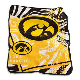 Logo Brands - Iowa Hawkeyes 50" x 60" Swirl Raschel Throw Blanket - Multicolor