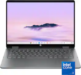 HP - 14" 2K Touchscreen 2-in-1 Chromebook Plus - Intel Core 3 N355 - 8GB Memory - 256GB UFS - Meteor Silver